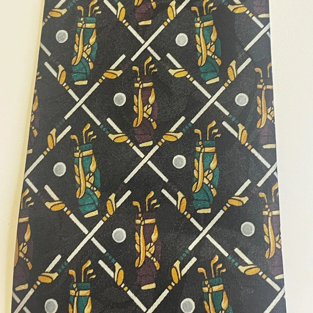 Vintage A. Rogers Golf Bag Necktie Mens Sporty Preppy Country Club 59